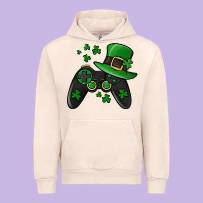 St Patricks Day Gamer Urban Hoodie Designed By Jasminsmagicworld