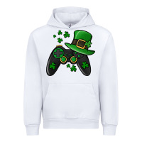 White St Patricks Day Gamer Urban Hoodie - Jasminsmagicworld