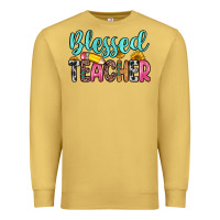 Antique Gold blessed teacher Premium Sweatshirt - Zillion Design Studio