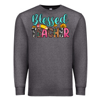Charcoal Heather blessed teacher Premium Sweatshirt - Zillion Design Studio