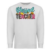 Dove Grey blessed teacher Premium Sweatshirt - Zillion Design Studio
