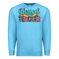 Ocean Blue blessed teacher Premium Sweatshirt - Zillion Design Studio