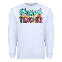 White blessed teacher Premium Sweatshirt - Zillion Design Studio