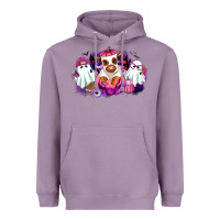 Lavender Halloween ghost Heifer Heavyweight Hoodie - RanaPortraitStore