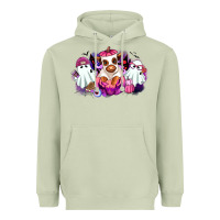 Matcha Halloween ghost Heifer Heavyweight Hoodie - RanaPortraitStore