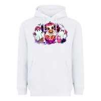 White Halloween ghost Heifer Heavyweight Hoodie - RanaPortraitStore