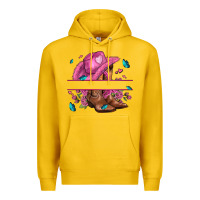 Lemon pink cowgirl hat and roses Premium Hoodie - AdoDesignShop