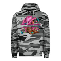 Slate Camo pink cowgirl hat and roses Premium Hoodie - AdoDesignShop