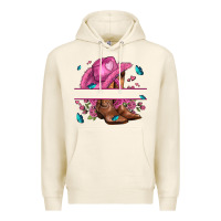 Tofu pink cowgirl hat and roses Premium Hoodie - AdoDesignShop