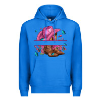 True Royal pink cowgirl hat and roses Premium Hoodie - AdoDesignShop