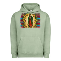 Pigment Oil Green serape our lady of guadalupe2 Urban Hoodie - JahusDesignShop