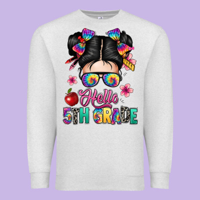 Hello Fifth Grade Premium Sweatshirt Designed By Texasbilliewilder