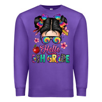 Purple hello fifth grade Premium Sweatshirt - texasbilliewilder