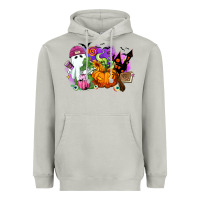 Moon Dust Halloween ghost and jack o lantern Heavyweight Hoodie - RanaPortraitStore