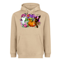 Mushroom Halloween ghost and jack o lantern Heavyweight Hoodie - RanaPortraitStore