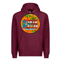 Burgundy puerto rico coasters Premium Hoodie - AdoDesignShop
