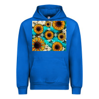 Cobalt gemstone sunflower Urban Hoodie - JahusDesignShop