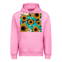 Fuchsia Pink gemstone sunflower Urban Hoodie - JahusDesignShop