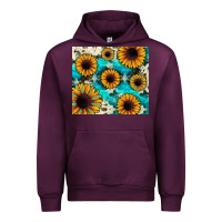 Mauve Wine gemstone sunflower Urban Hoodie - JahusDesignShop