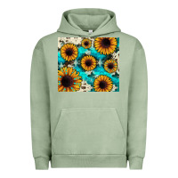 Pigment Oil Green gemstone sunflower Urban Hoodie - JahusDesignShop