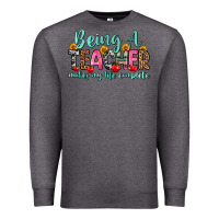 Charcoal Heather being a teacher makes my life complete Premium Sweatshirt - Zillion Design Studio