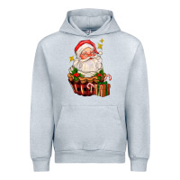 Heather Grey santa claus cupcake Urban Hoodie - AdoDesignShop