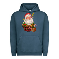 Pigment Midnight Navy santa claus cupcake Urban Hoodie - AdoDesignShop