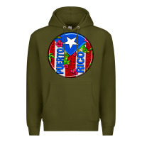 Army Green puerto rico coasters Premium Hoodie - AdoDesignShop