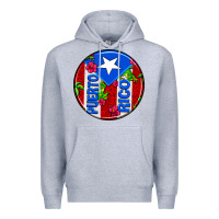 Heather Grey puerto rico coasters Premium Hoodie - AdoDesignShop