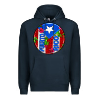 Navy puerto rico coasters Premium Hoodie - AdoDesignShop