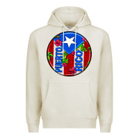 Oatmeal Heather puerto rico coasters Premium Hoodie - AdoDesignShop
