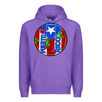 Purple puerto rico coasters Premium Hoodie - AdoDesignShop