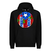 Black puerto rico coasters Premium Hoodie - AdoDesignShop
