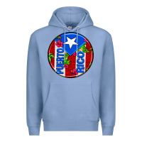 Colony Blue puerto rico coasters Premium Hoodie - AdoDesignShop
