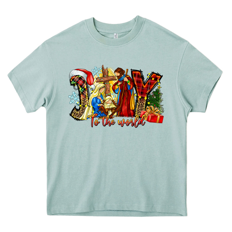 Joy To The World Heavy Core Tee by CowhideDigitalArt | Teevron