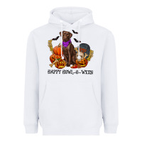 White Happy Howl-o-ween Heavyweight Hoodie - RanaPortraitStore