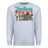 Heather Grey teaching my tribe Premium Sweatshirt - Zillion Design Studio