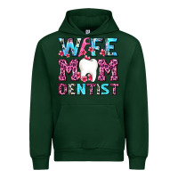 Forest Green Wife Mom Dentist With Tooth And Floss Urban Hoodie - AdoDesignShop