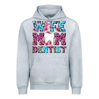 Heather Grey Wife Mom Dentist With Tooth And Floss Urban Hoodie - AdoDesignShop