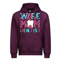 Mauve Wine Wife Mom Dentist With Tooth And Floss Urban Hoodie - AdoDesignShop