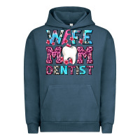 Pigment Midnight Navy Wife Mom Dentist With Tooth And Floss Urban Hoodie - AdoDesignShop