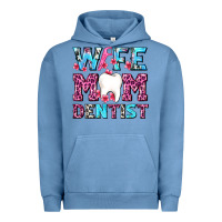 Pigment Pebble Blue Wife Mom Dentist With Tooth And Floss Urban Hoodie - AdoDesignShop