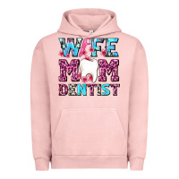 Pigment Salmon Wife Mom Dentist With Tooth And Floss Urban Hoodie - AdoDesignShop