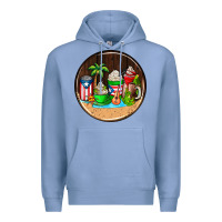 Colony Blue puerto rico coasters Premium Hoodie - AdoDesignShop