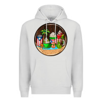 Dove Grey puerto rico coasters Premium Hoodie - AdoDesignShop