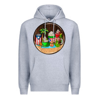 Heather Grey puerto rico coasters Premium Hoodie - AdoDesignShop