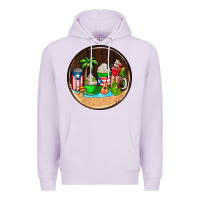 Lilac puerto rico coasters Premium Hoodie - AdoDesignShop