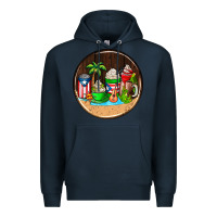 Navy puerto rico coasters Premium Hoodie - AdoDesignShop