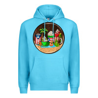 Ocean Blue puerto rico coasters Premium Hoodie - AdoDesignShop