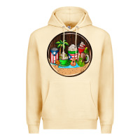 Pina Colada puerto rico coasters Premium Hoodie - AdoDesignShop